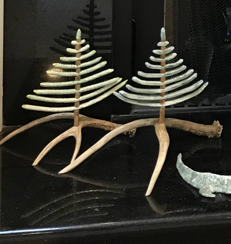 Ceramic and Antler Christmas Trees ($55 each) - Paul Anderson
