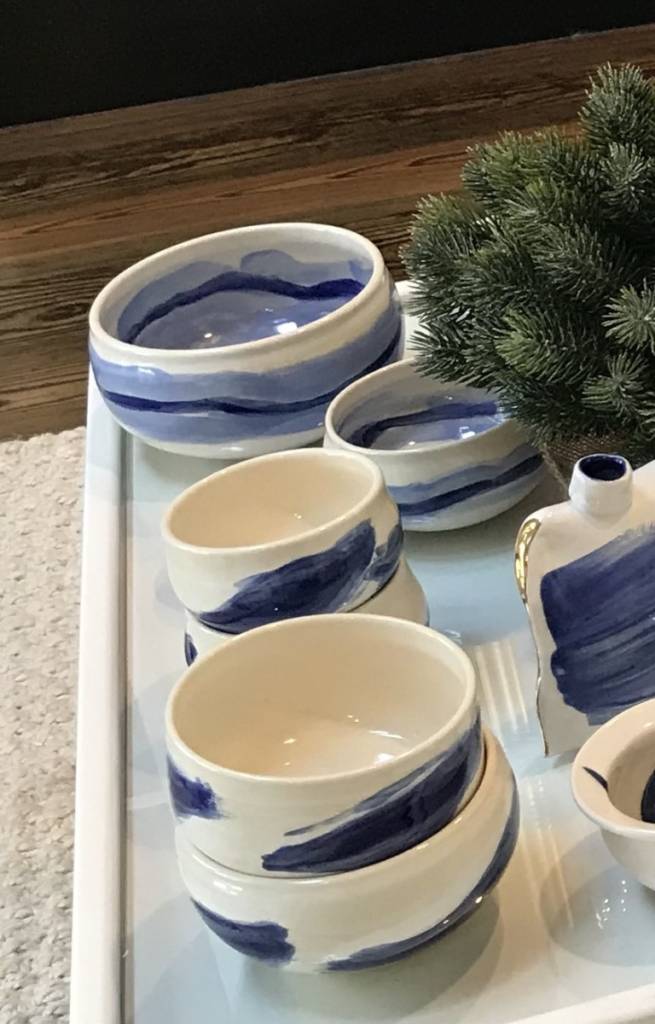 Blue/White Bowls ($12 and $10) taking orders - Pam Anderson
