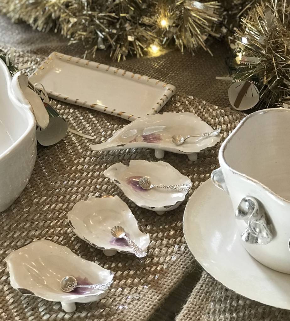 Oyster Salt and Pepper Cellars ($35 taking oders) Butter Plate ($15 taking oders) - Pam Anderson