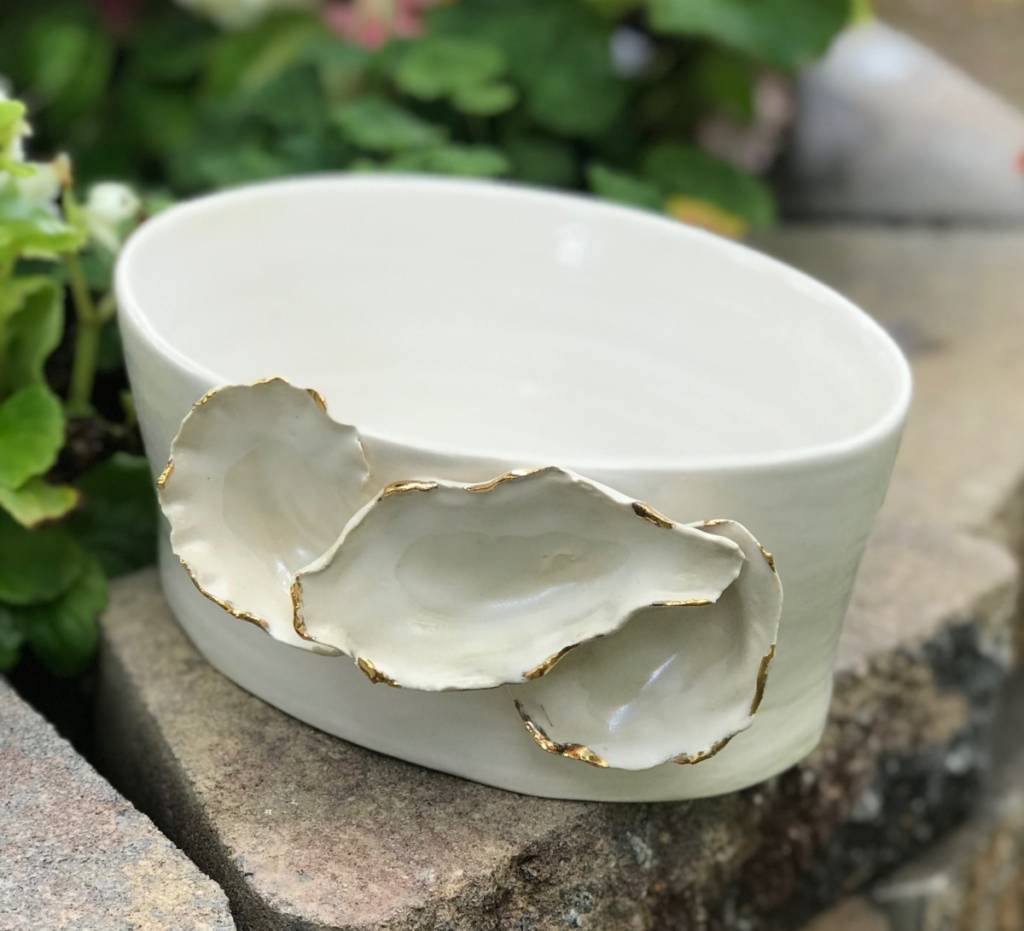 Oval Bowl, Gold Highlights ($40) - Pam Anderson